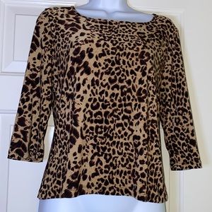 Style Co. Collection Petite // Beautiful Cheetah Print Blouse🤎